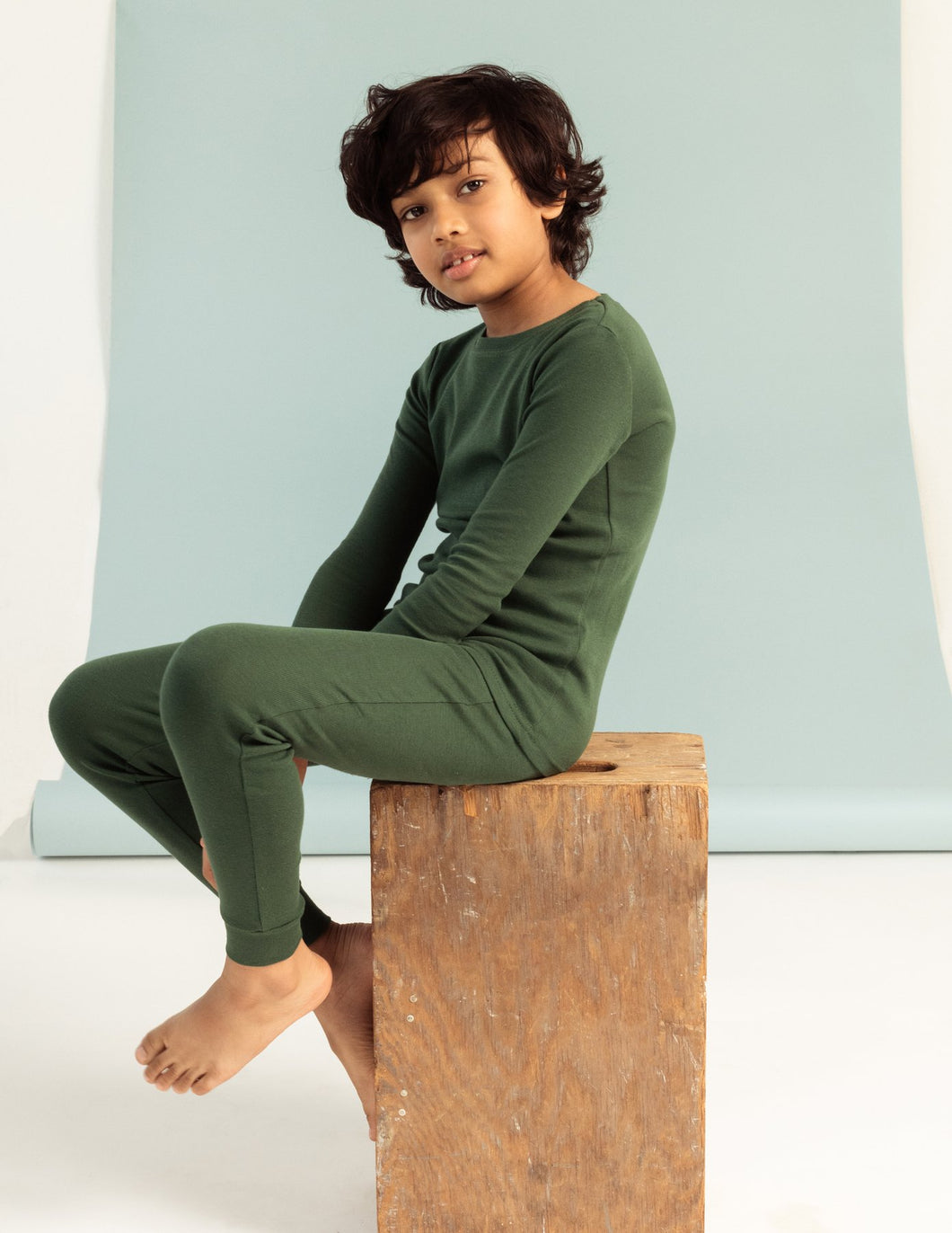 100% Breathable Cotton Pajamas Olive