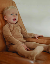 Load image into Gallery viewer, 100% Cotton Breathable Footed Pajamas Beige
