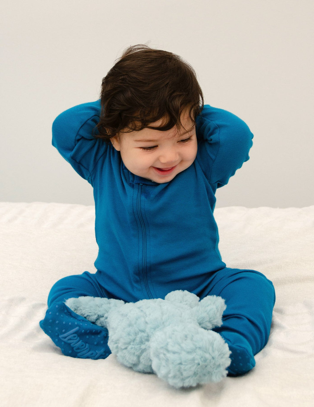 100% Cotton Breathable Footed Pajamas Teal